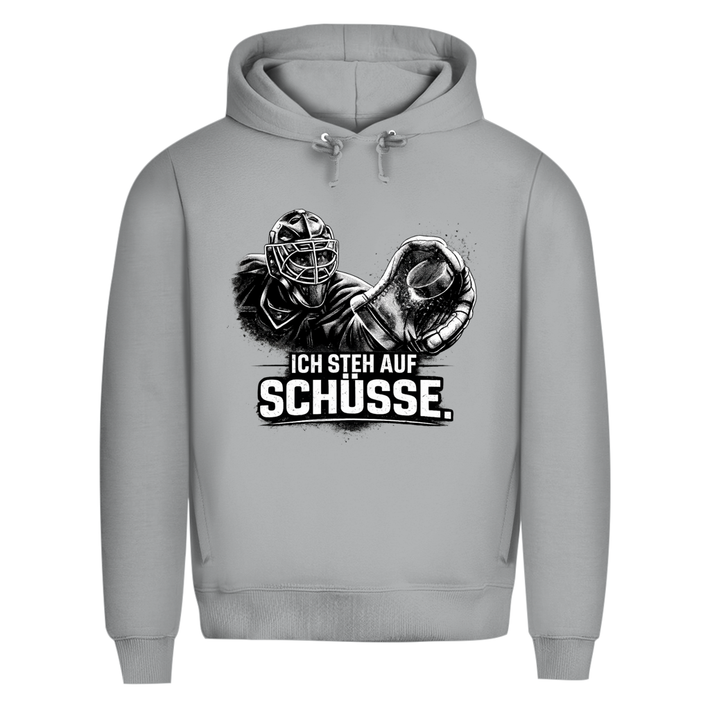 Premium Hoodie GOALIE - STEH AUF SCHÜSSE