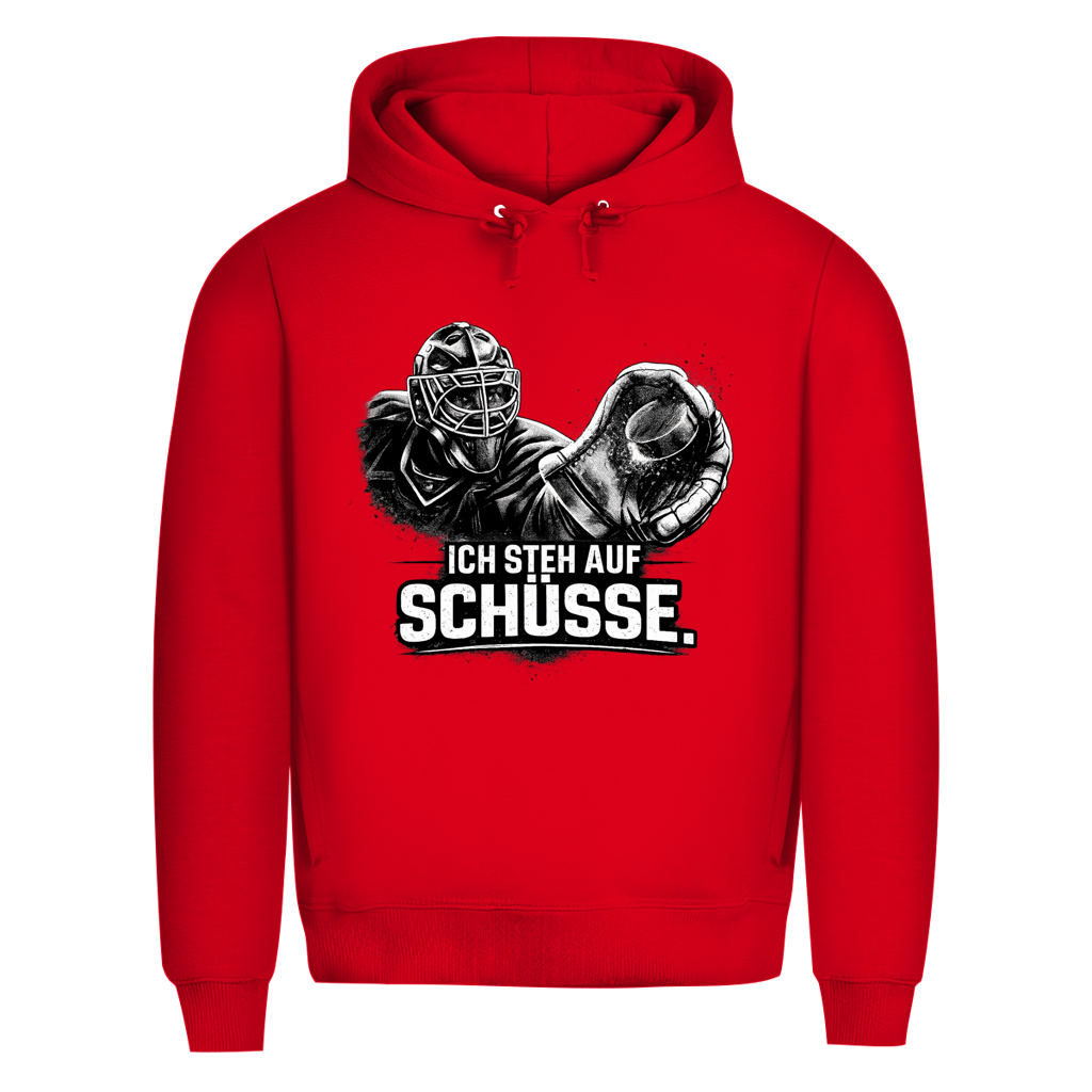 Premium Hoodie GOALIE - STEH AUF SCHÜSSE