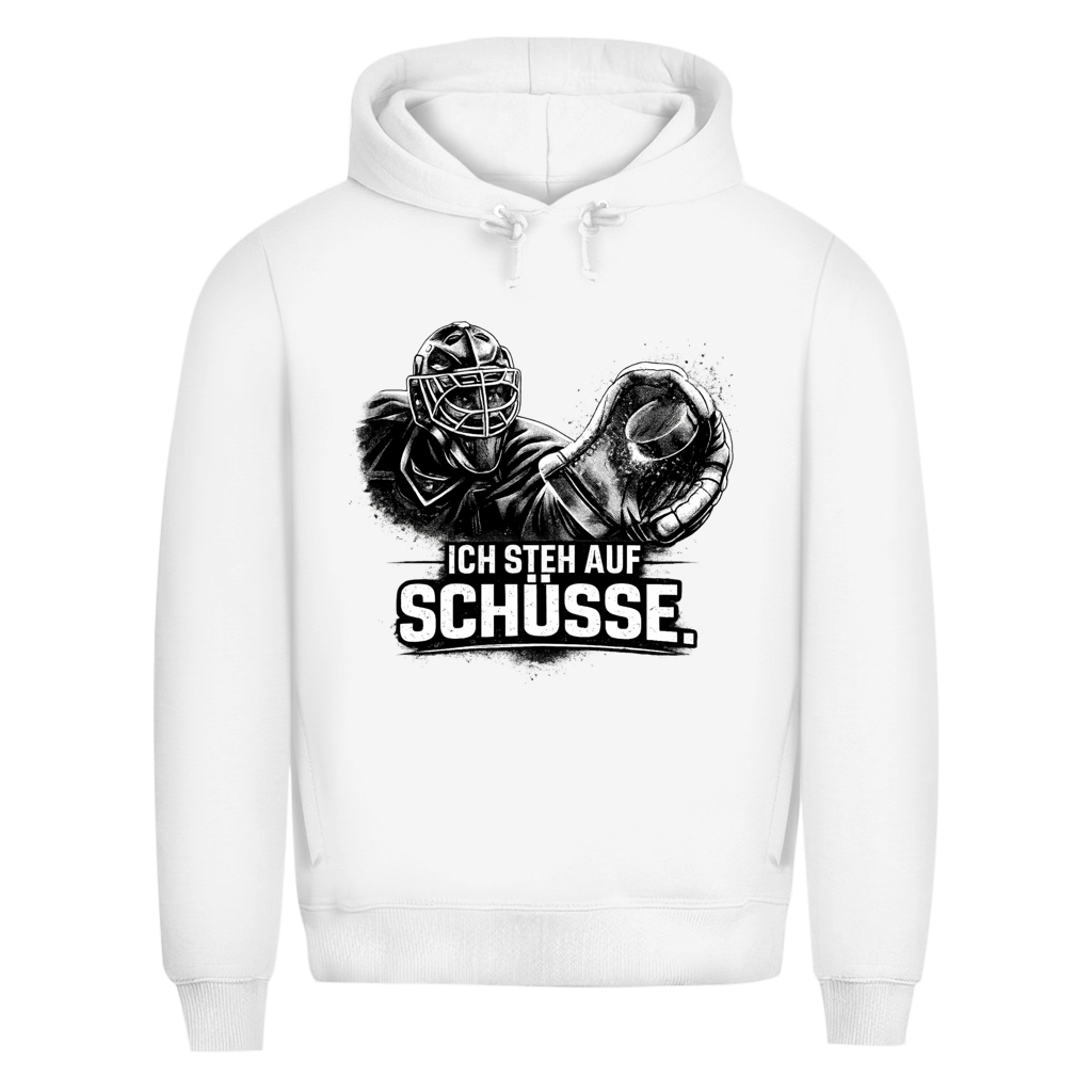 Premium Hoodie GOALIE - STEH AUF SCHÜSSE