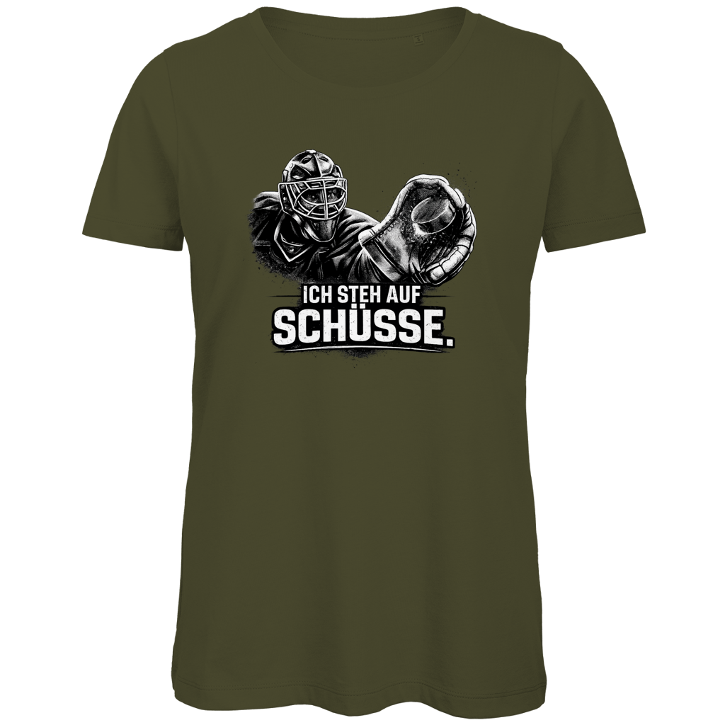 Ladies T-Shirt GOALIE - STEH AUF SCHÜSSE
