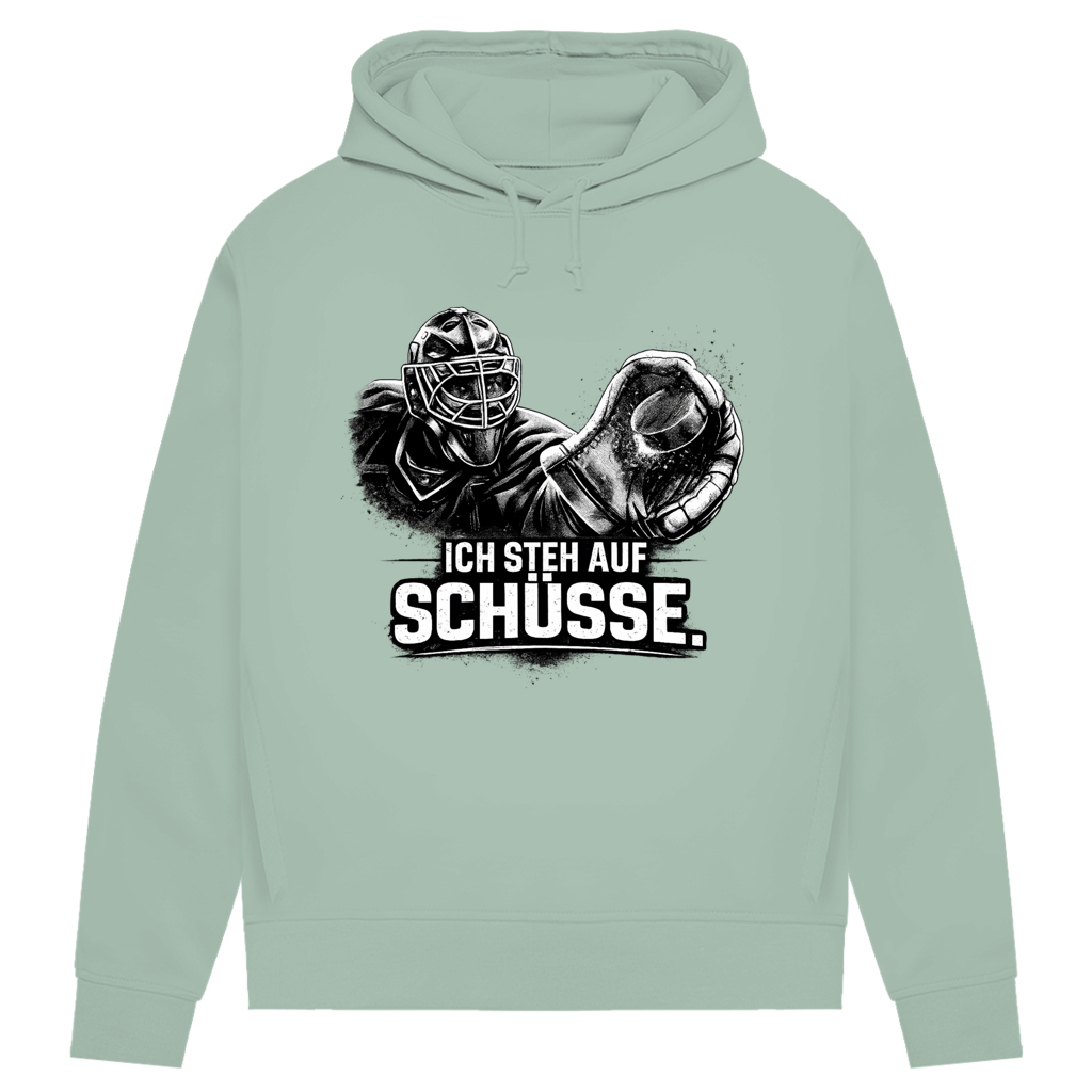 Damen Premium Bio Hoodie GOALIE - STEH AUF SCHÜSSE