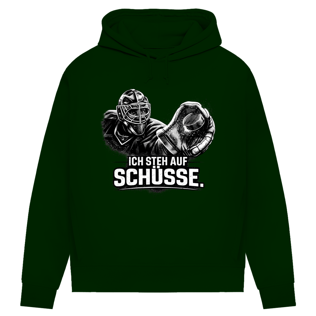 Damen Premium Bio Hoodie GOALIE - STEH AUF SCHÜSSE