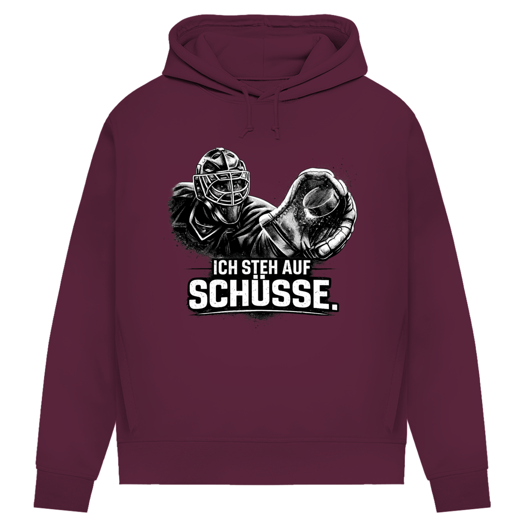 Damen Premium Bio Hoodie GOALIE - STEH AUF SCHÜSSE