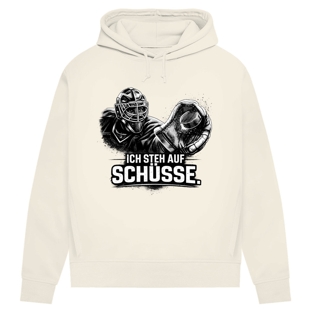 Damen Premium Bio Hoodie GOALIE - STEH AUF SCHÜSSE