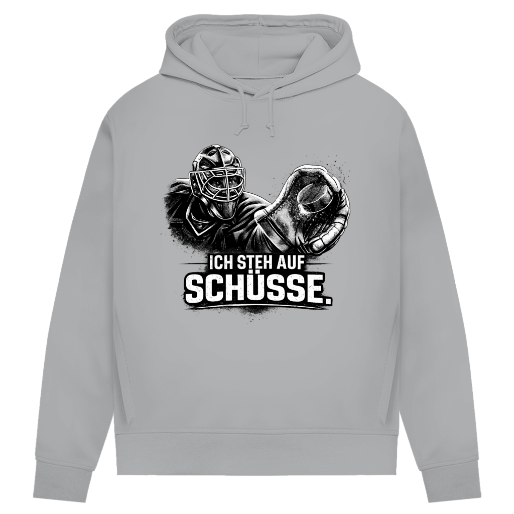 Damen Premium Bio Hoodie GOALIE - STEH AUF SCHÜSSE