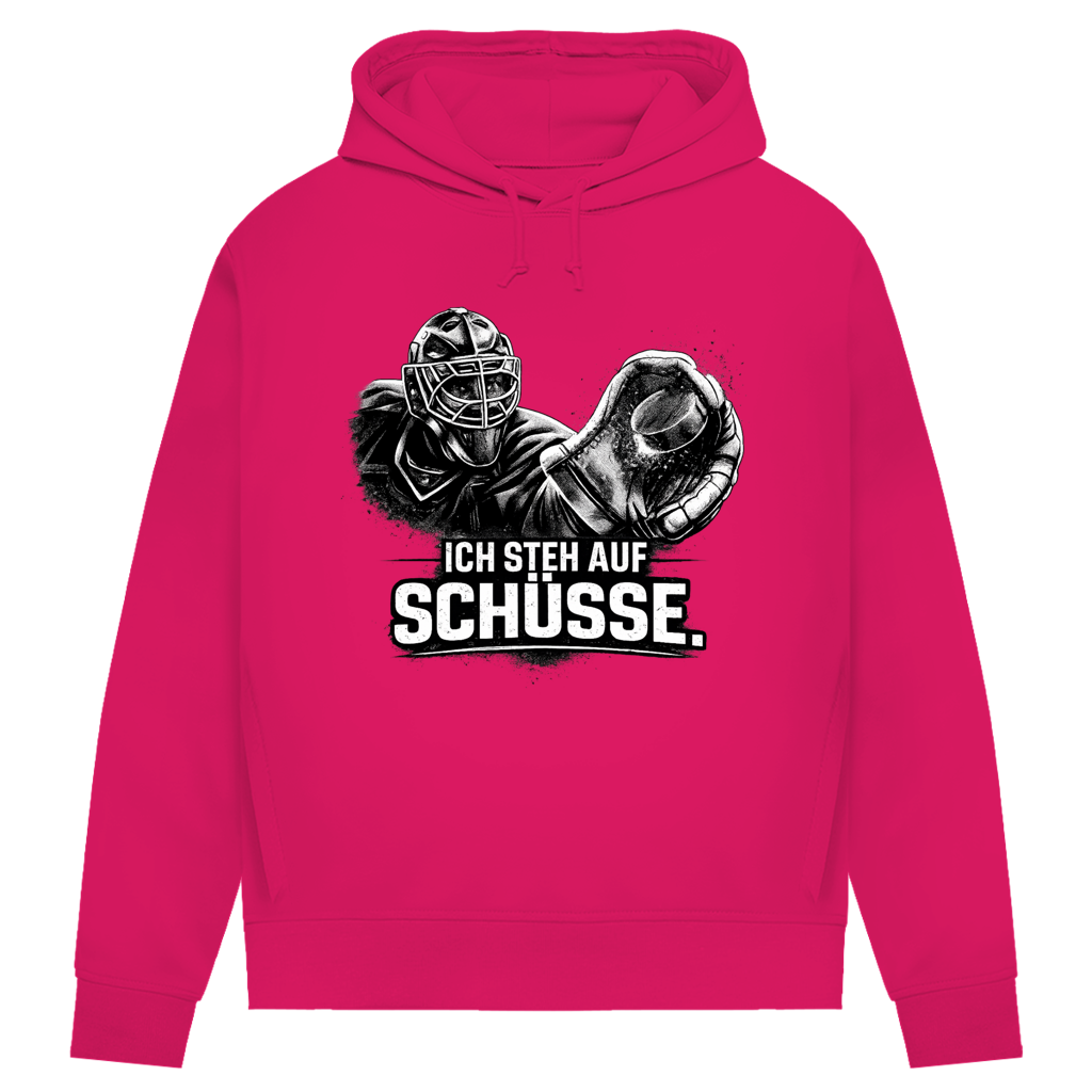 Damen Premium Bio Hoodie GOALIE - STEH AUF SCHÜSSE