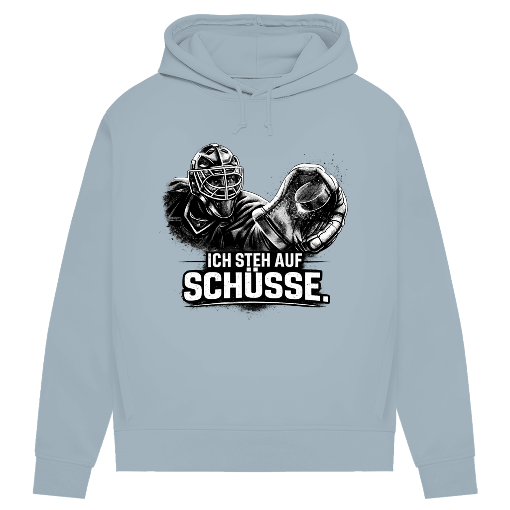 Damen Premium Bio Hoodie GOALIE - STEH AUF SCHÜSSE