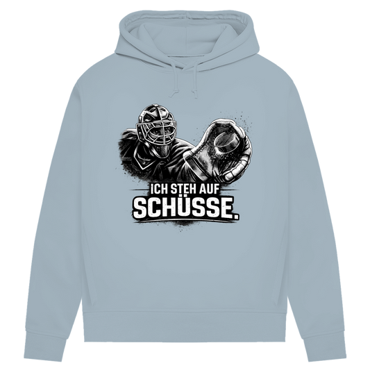 Damen Premium Bio Hoodie GOALIE - STEH AUF SCHÜSSE