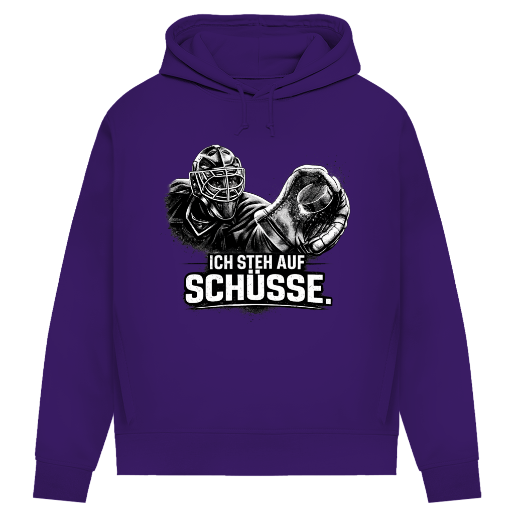 Damen Premium Bio Hoodie GOALIE - STEH AUF SCHÜSSE