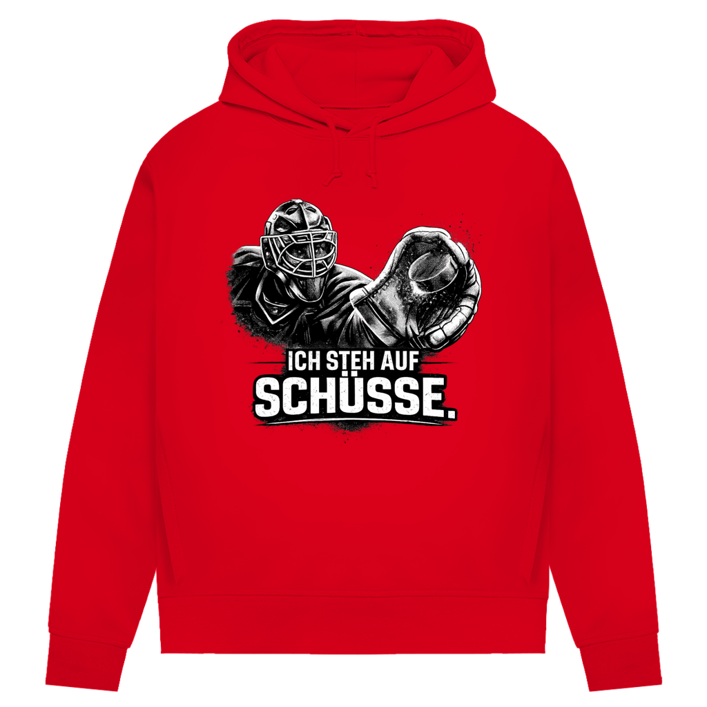 Damen Premium Bio Hoodie GOALIE - STEH AUF SCHÜSSE