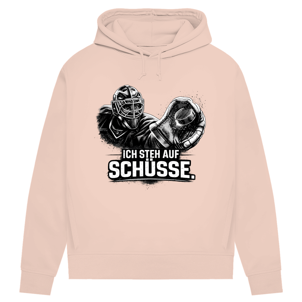 Damen Premium Bio Hoodie GOALIE - STEH AUF SCHÜSSE