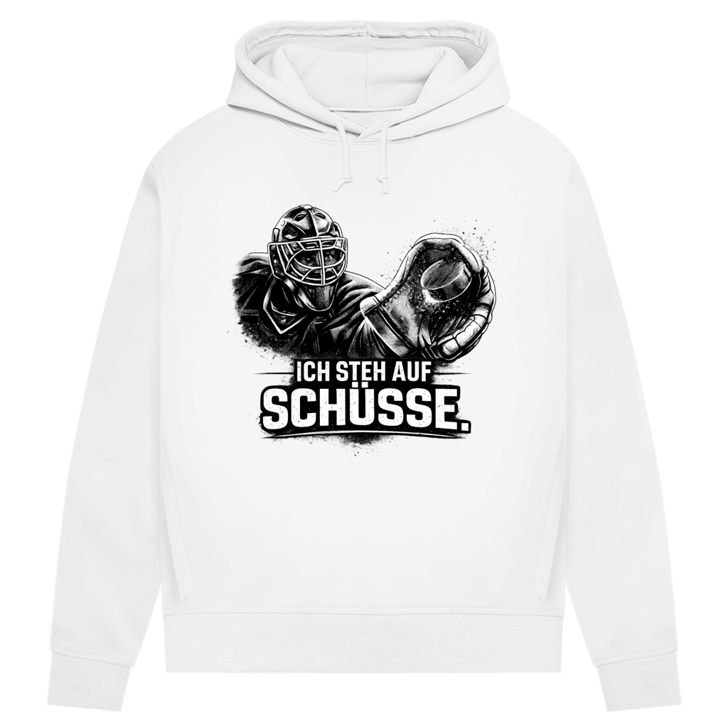 Damen Premium Bio Hoodie GOALIE - STEH AUF SCHÜSSE
