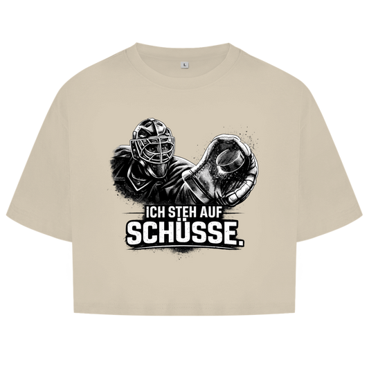 Ladies Crop Top GOALIE - STEH AUF SCHÜSSE