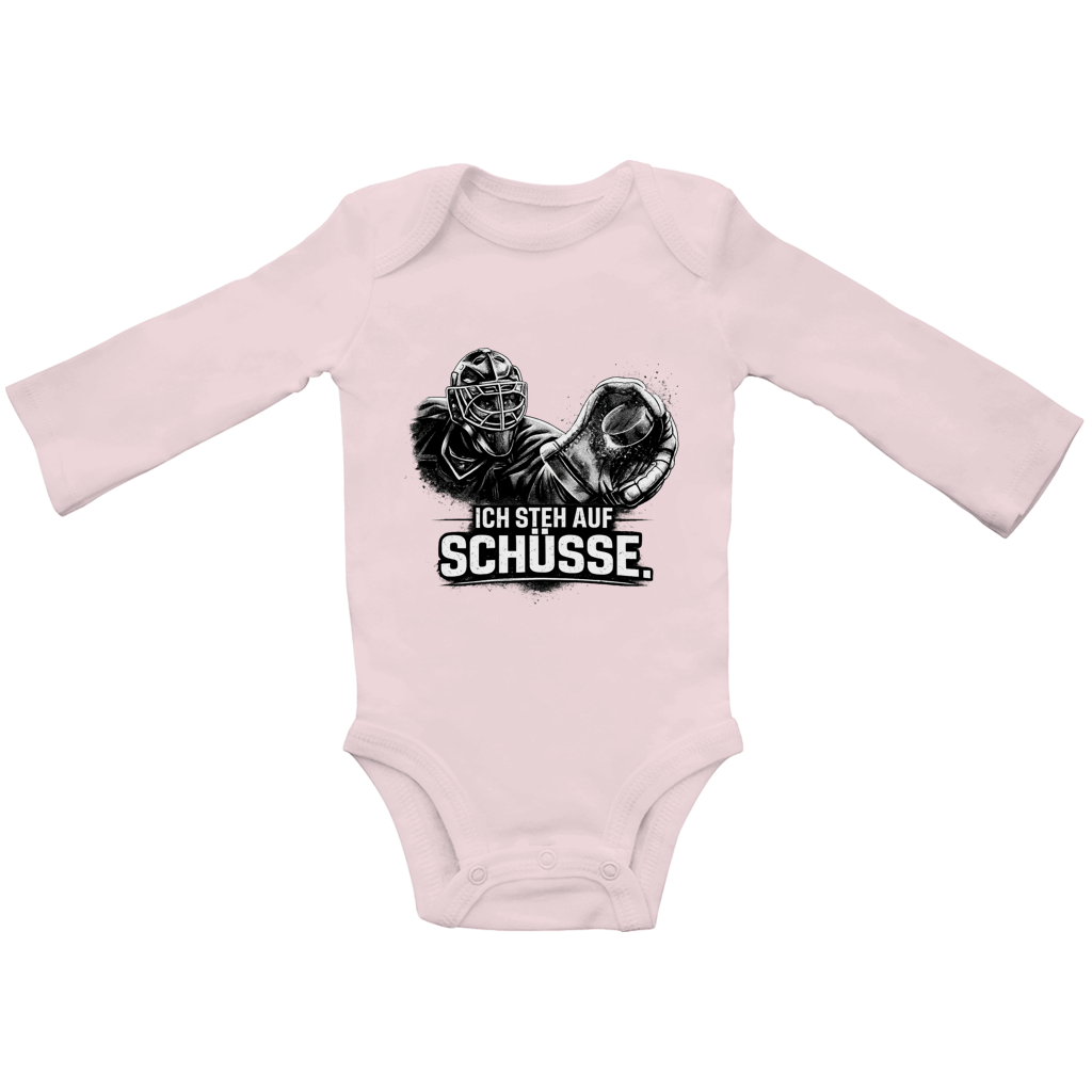 Babybody Langarm GOALIE - STEH AUF SCHÜSSE