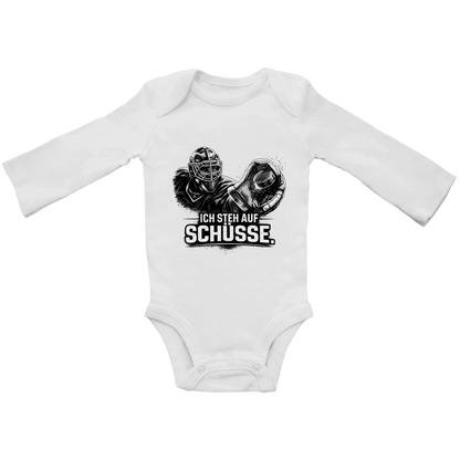 Babybody Langarm GOALIE - STEH AUF SCHÜSSE