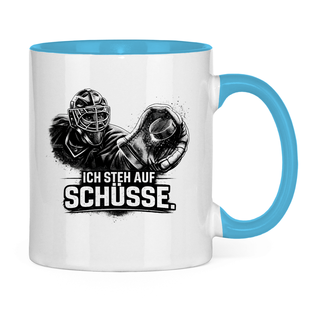 Tasse zweifarbig GOALIE - STEH AUF SCHÜSSE