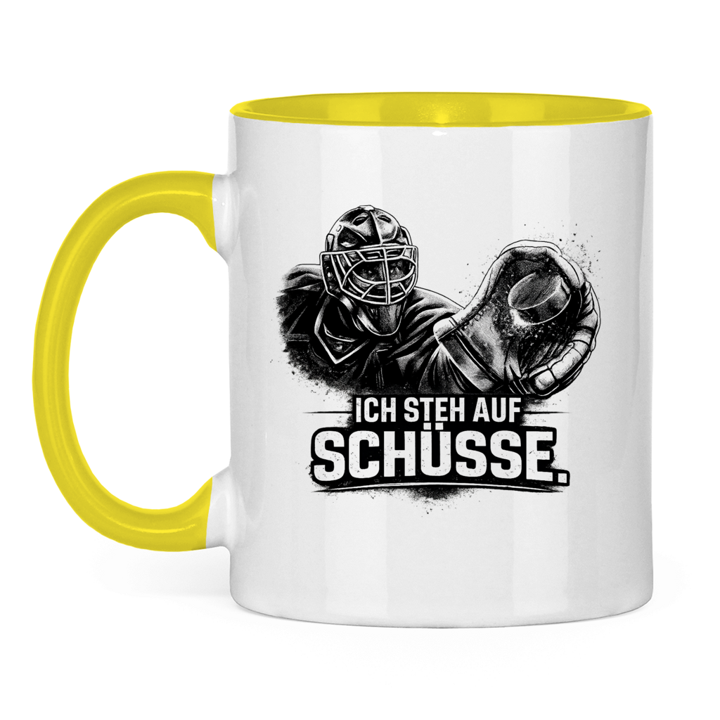 Tasse zweifarbig GOALIE - STEH AUF SCHÜSSE