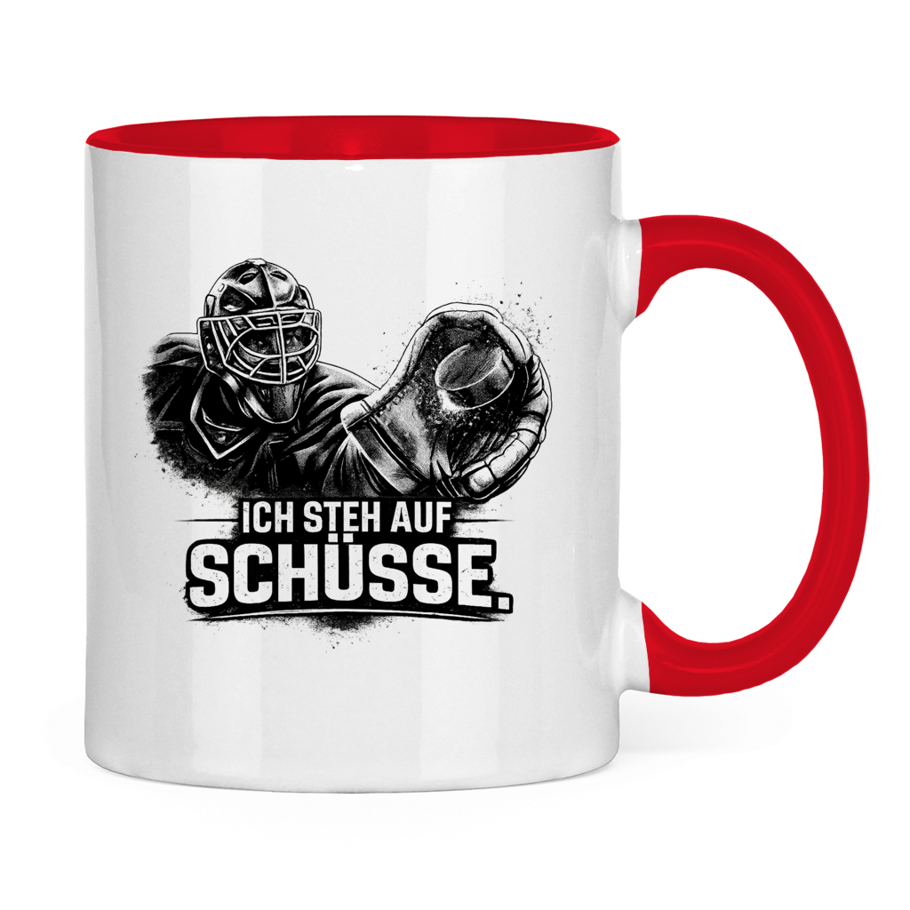 Tasse zweifarbig GOALIE - STEH AUF SCHÜSSE