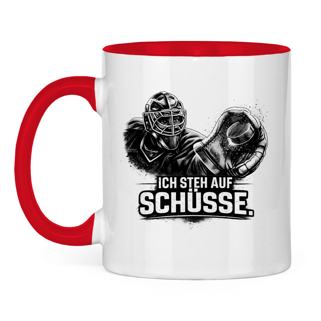 Tasse zweifarbig GOALIE - STEH AUF SCHÜSSE