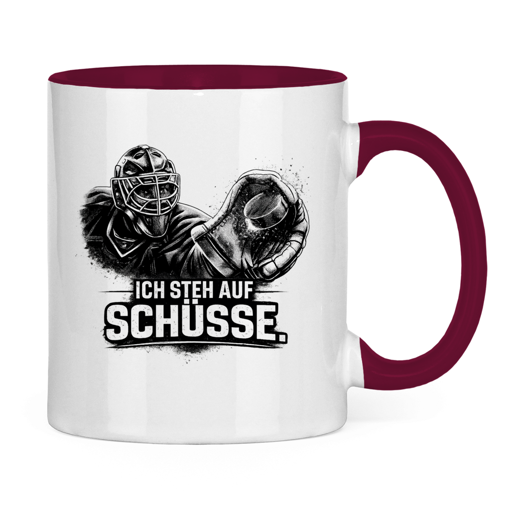 Tasse zweifarbig GOALIE - STEH AUF SCHÜSSE