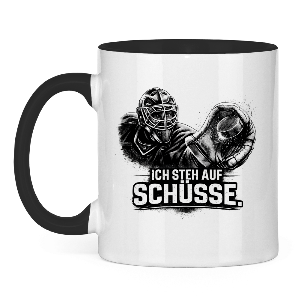 Tasse zweifarbig GOALIE - STEH AUF SCHÜSSE