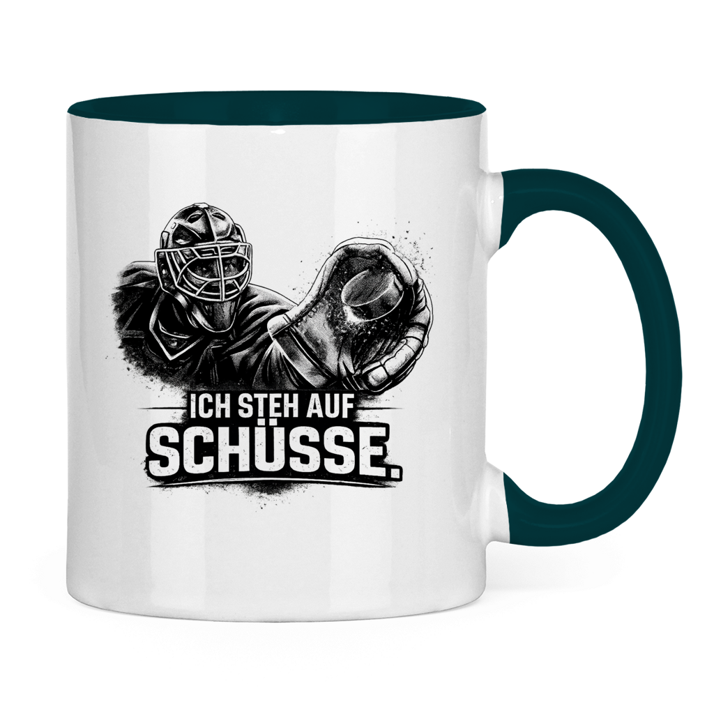 Tasse zweifarbig GOALIE - STEH AUF SCHÜSSE