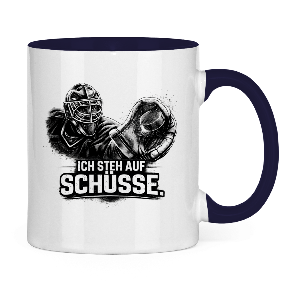 Tasse zweifarbig GOALIE - STEH AUF SCHÜSSE