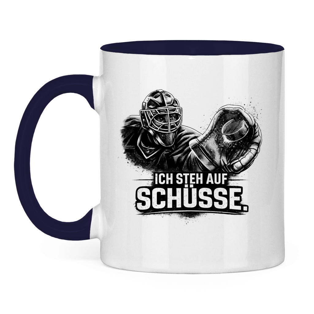 Tasse zweifarbig GOALIE - STEH AUF SCHÜSSE