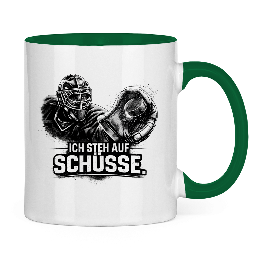 Tasse zweifarbig GOALIE - STEH AUF SCHÜSSE