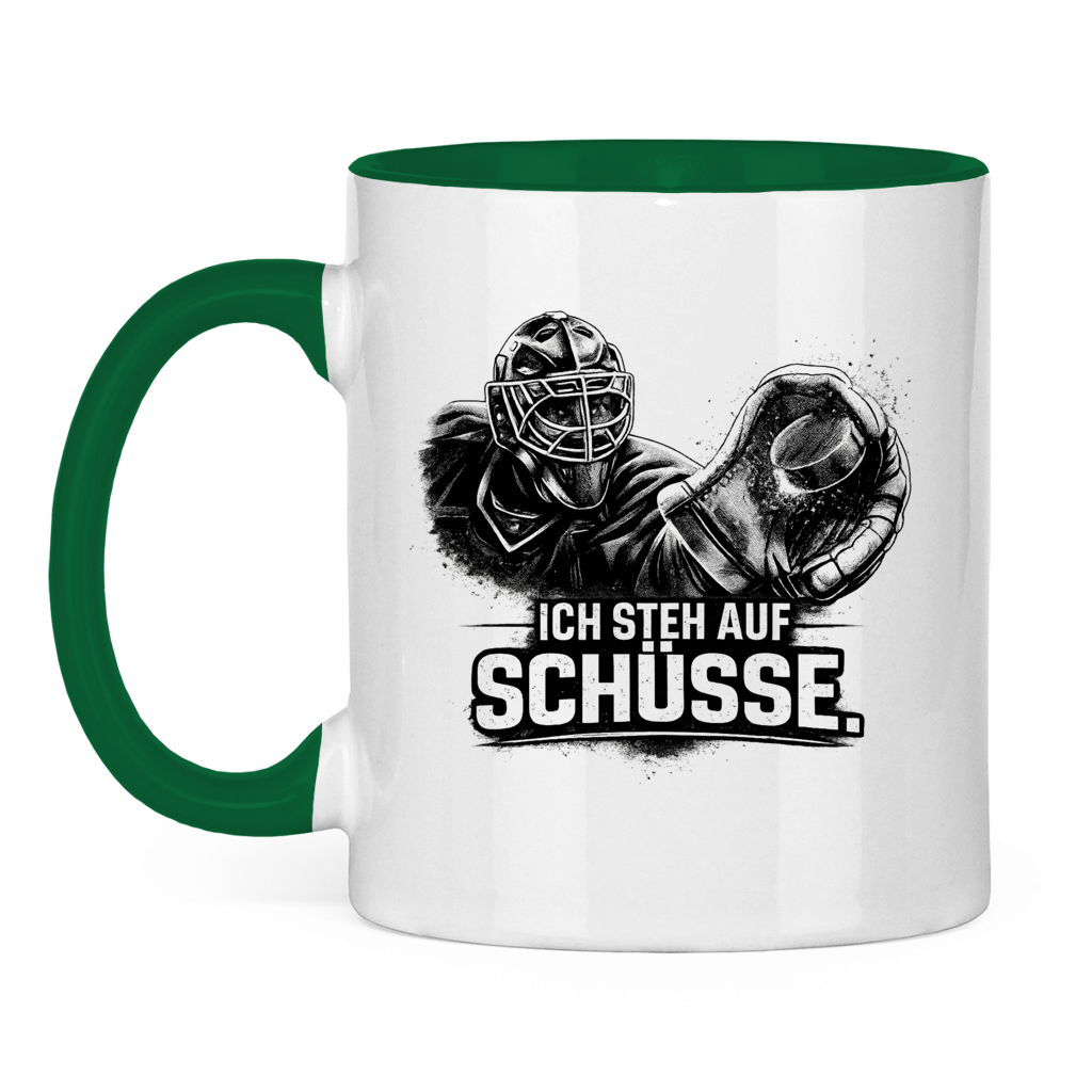 Tasse zweifarbig GOALIE - STEH AUF SCHÜSSE