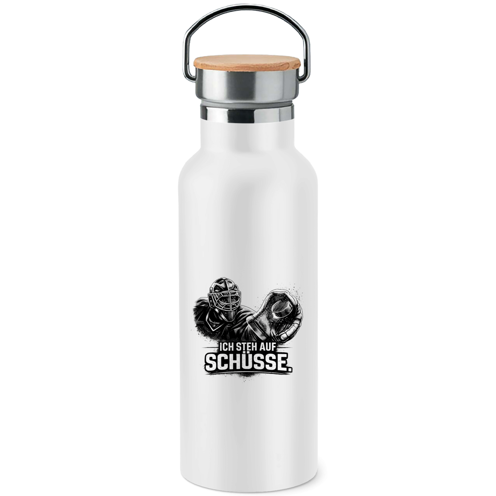 Edelstahl-Trinkflasche GOALIE - STEH AUF SCHÜSSE