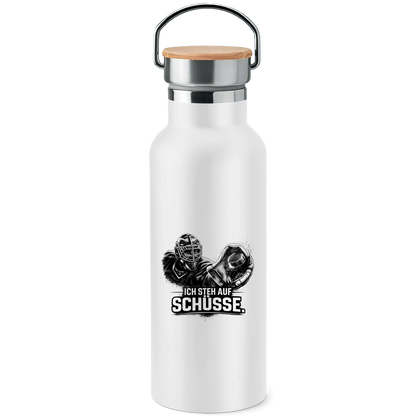 Edelstahl-Trinkflasche GOALIE - STEH AUF SCHÜSSE