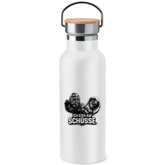 Edelstahl-Trinkflasche GOALIE - STEH AUF SCHÜSSE