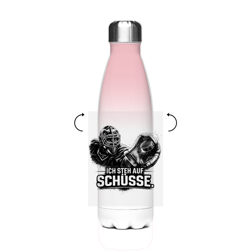 Edelstahl-Thermoflasche GOALIE - STEH AUF SCHÜSSE