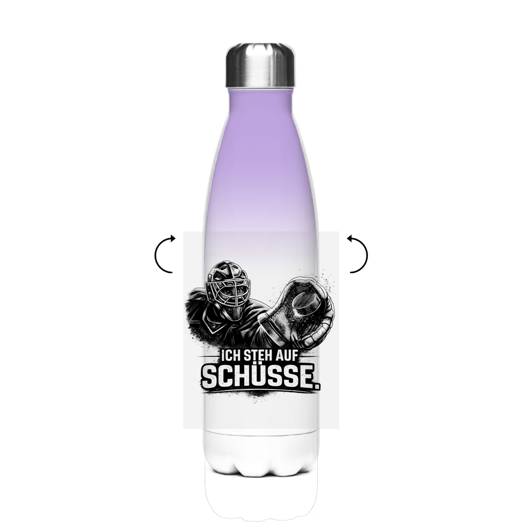 Edelstahl-Thermoflasche GOALIE - STEH AUF SCHÜSSE
