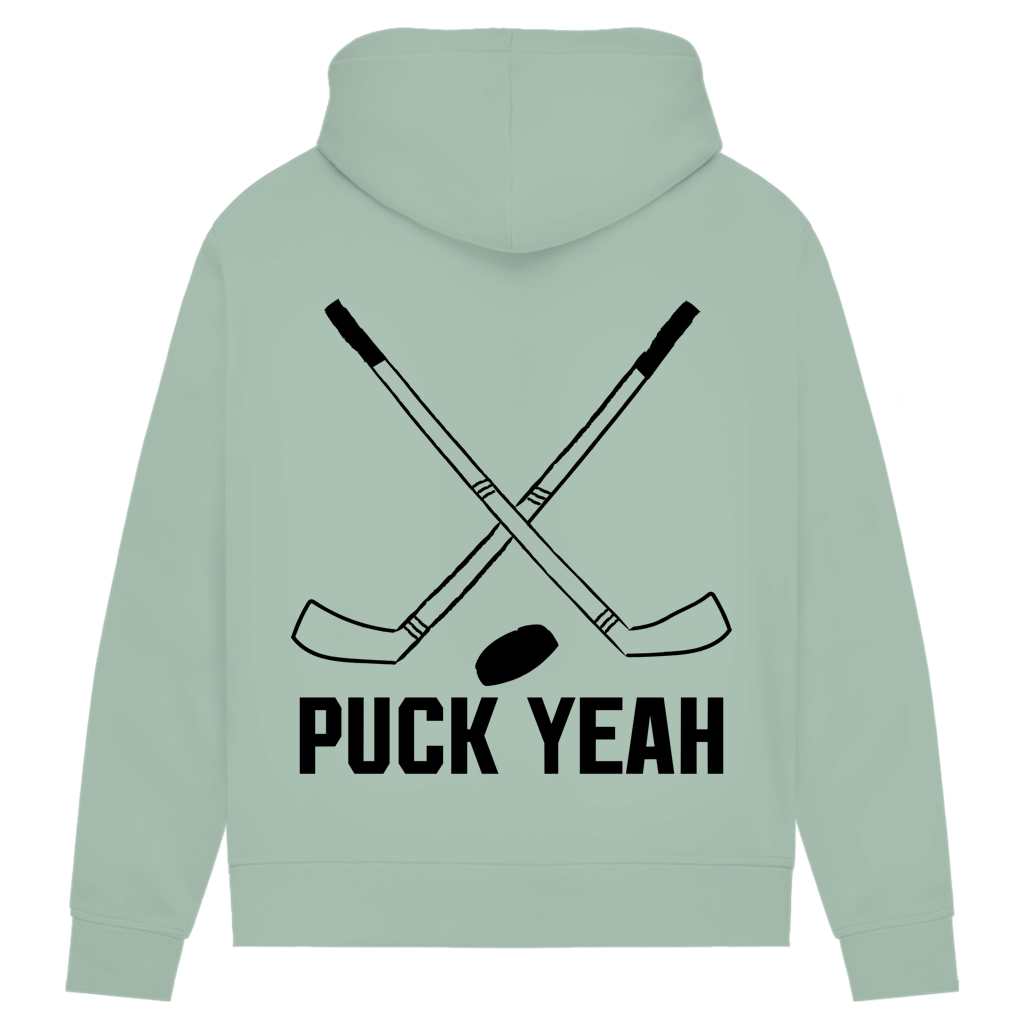 Damen Premium Hoodie PUCK YEAH (front&back)