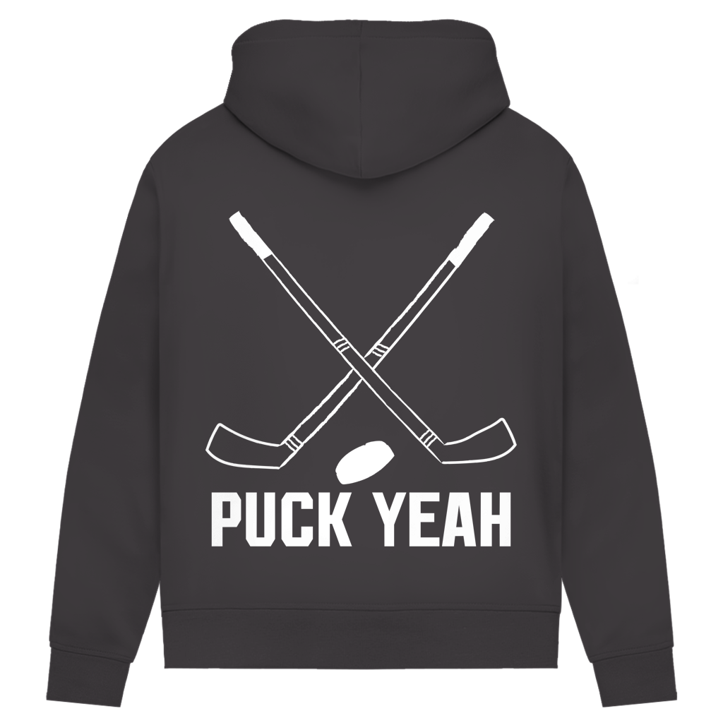 Damen Premium Hoodie PUCK YEAH (front&back)