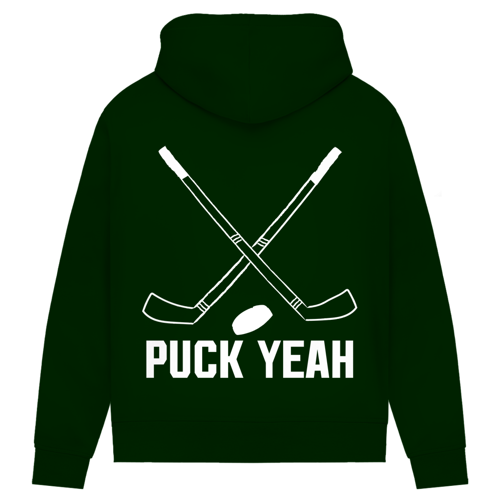 Damen Premium Hoodie PUCK YEAH (front&back)