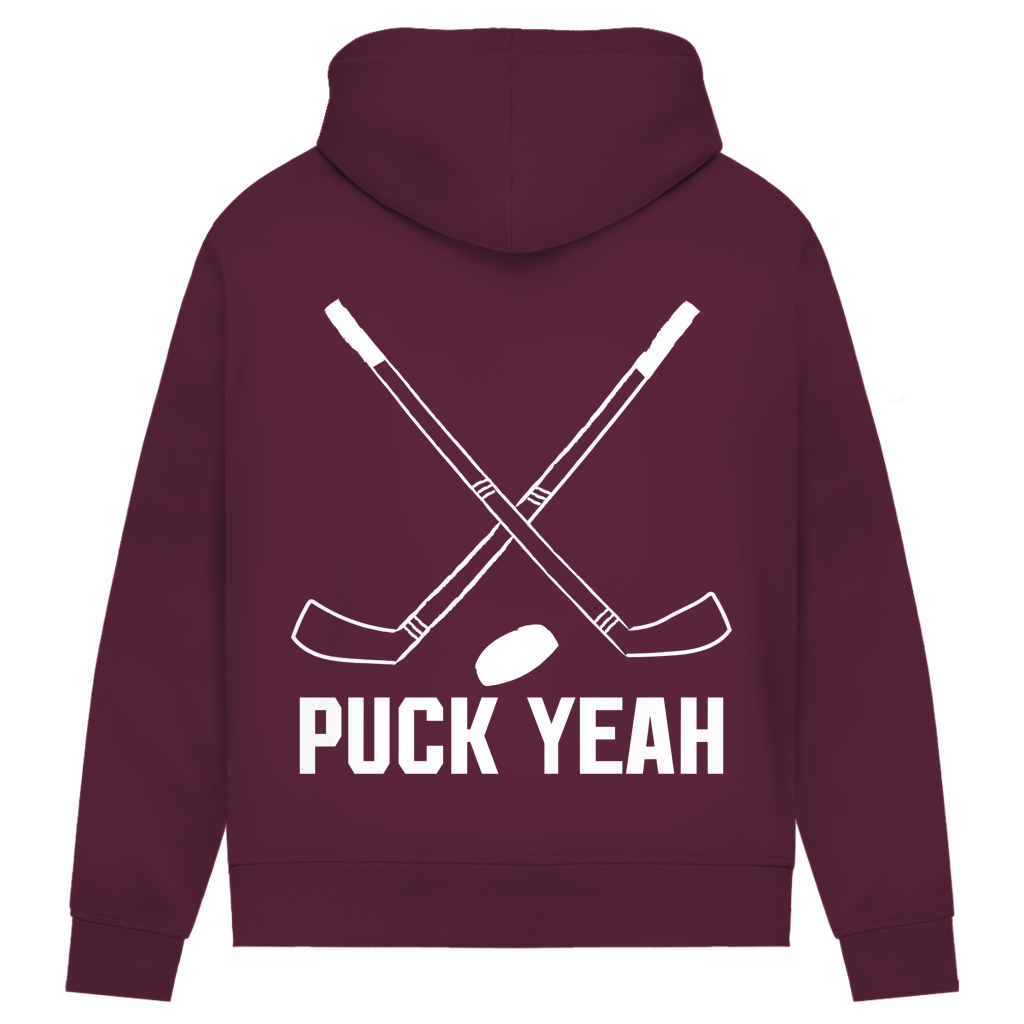 Damen Premium Hoodie PUCK YEAH (front&back)