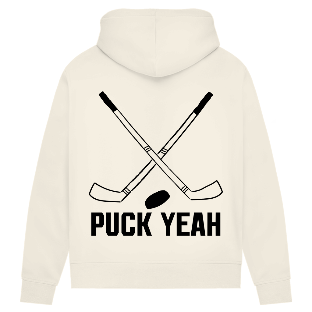 Damen Premium Hoodie PUCK YEAH (front&back)