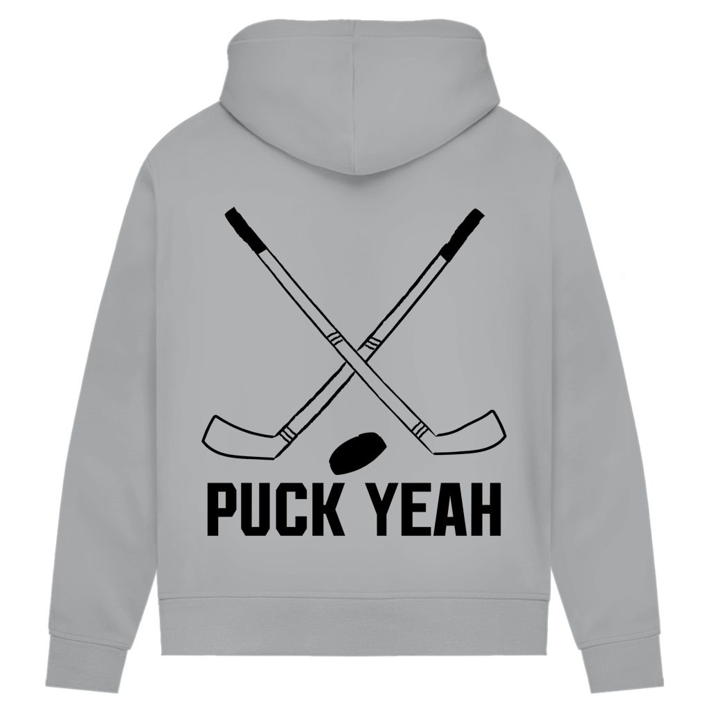 Damen Premium Hoodie PUCK YEAH (front&back)