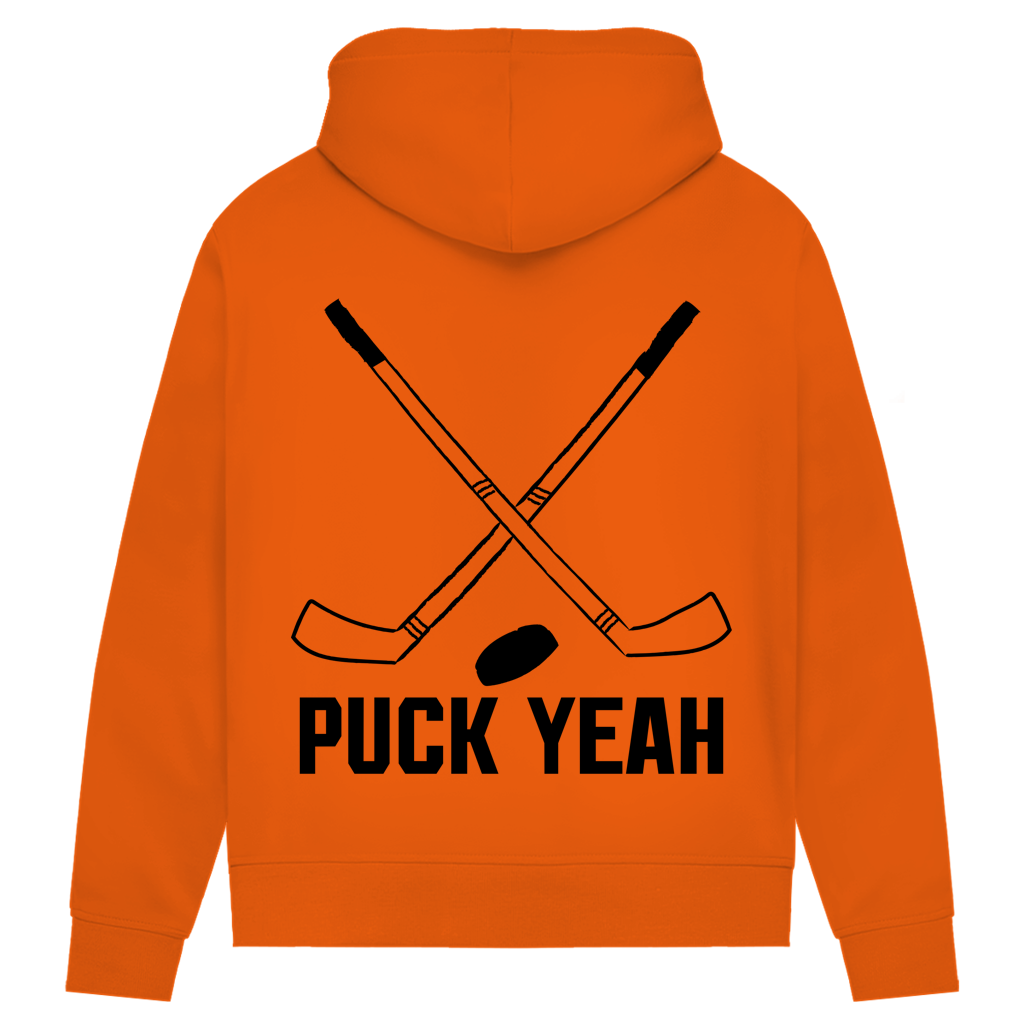 Damen Premium Hoodie PUCK YEAH (front&back)