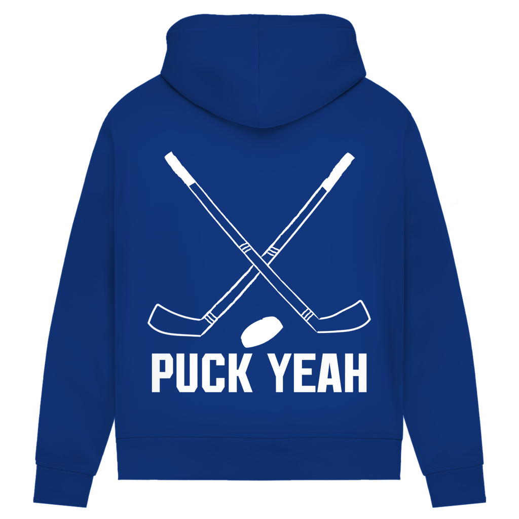 Damen Premium Hoodie PUCK YEAH (front&back)