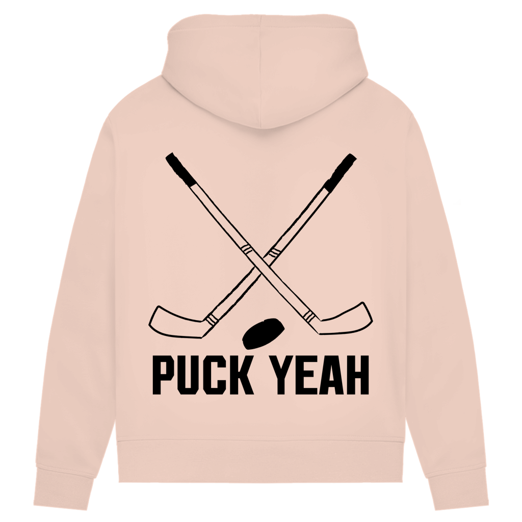 Damen Premium Hoodie PUCK YEAH (front&back)