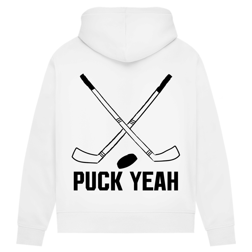 Damen Premium Hoodie PUCK YEAH (front&back)