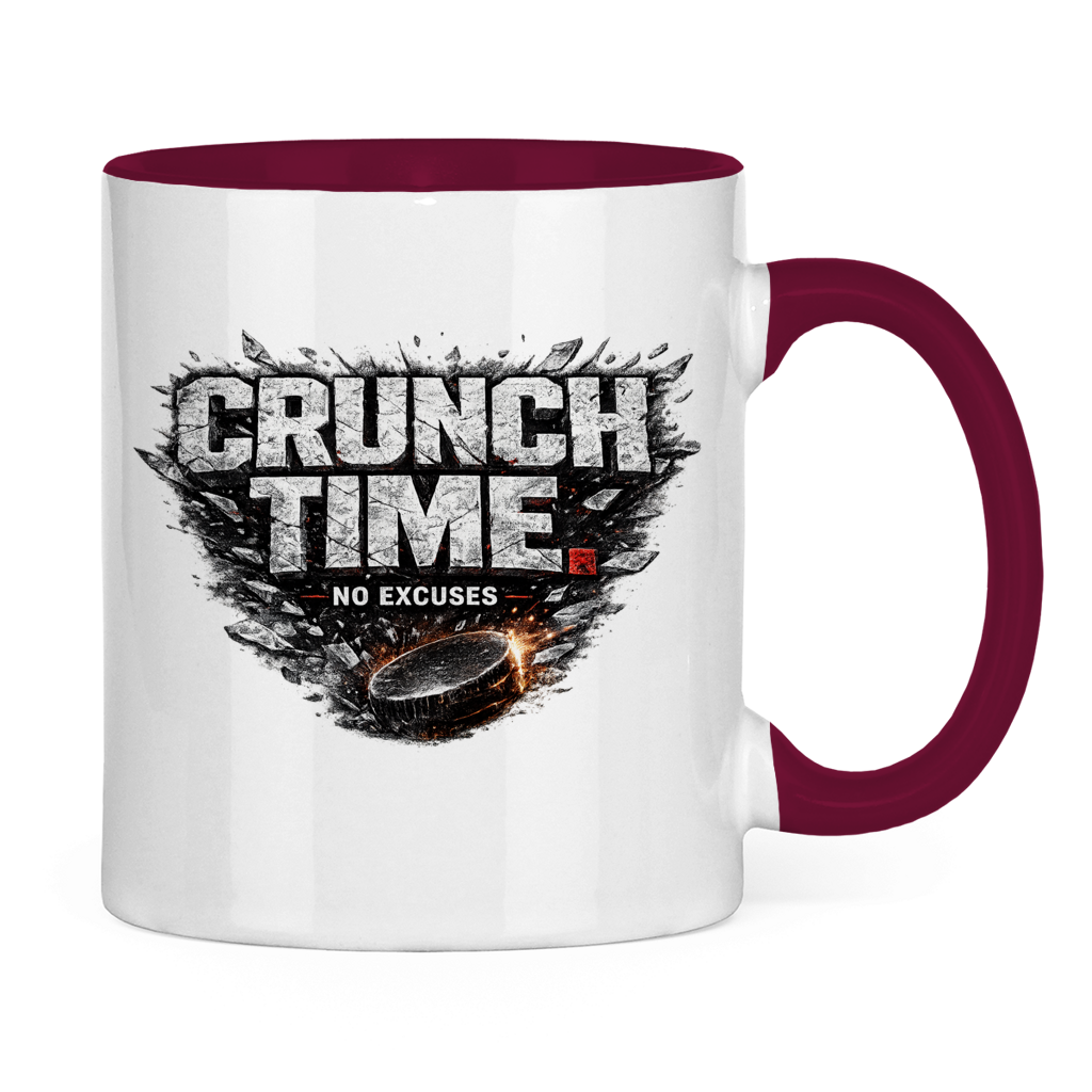 Tasse zweifarbig CRUNCHTIME – NO EXCUSES