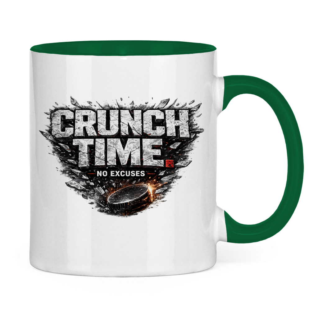Tasse zweifarbig CRUNCHTIME – NO EXCUSES