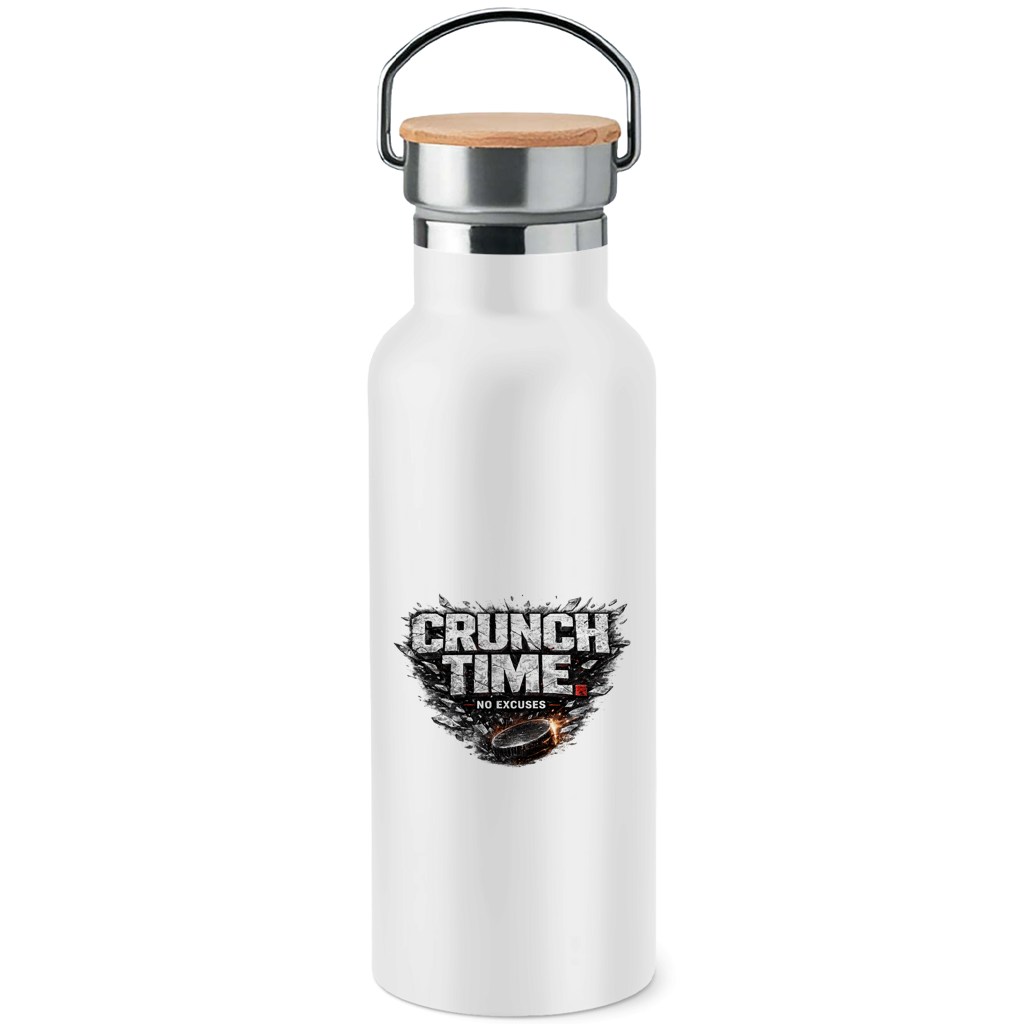 Edelstahl-Trinkflasche CRUNCHTIME – NO EXCUSES