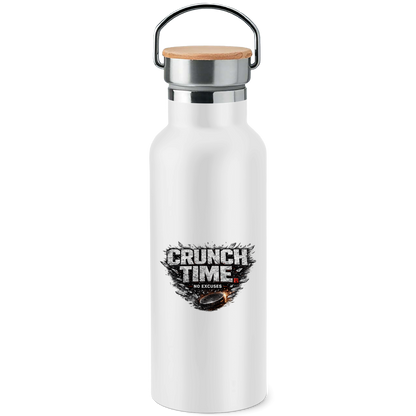 Edelstahl-Trinkflasche CRUNCHTIME – NO EXCUSES