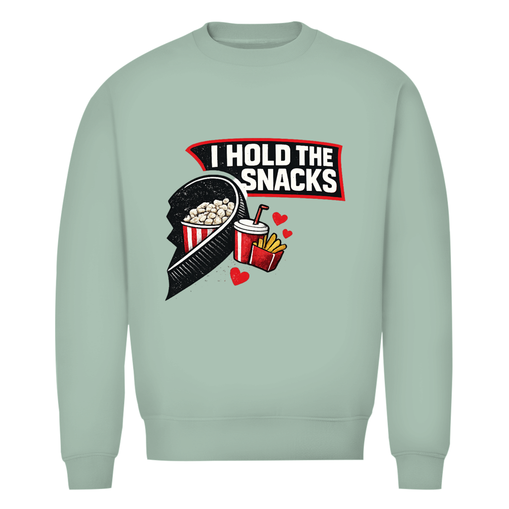 Unisex Sweatshirt COUPLE HOLD SNACKS